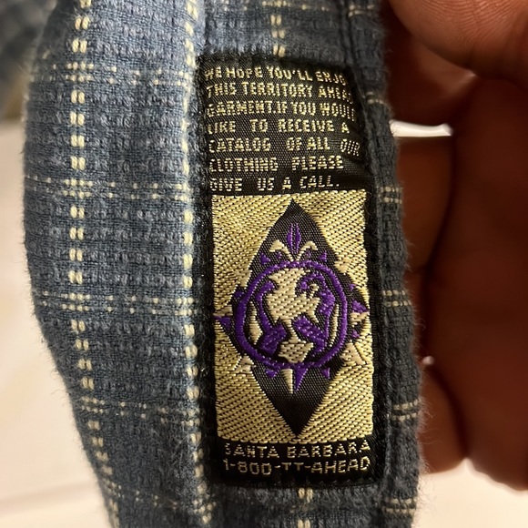 Vintage the territory ahead blue and white checkered shirt - Picture 4 of 6